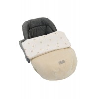 Tiny Star Carseat Footcover Cranberry Ivory