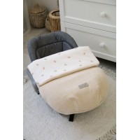 Tiny Star Carseat Footcover Cranberry Ivory