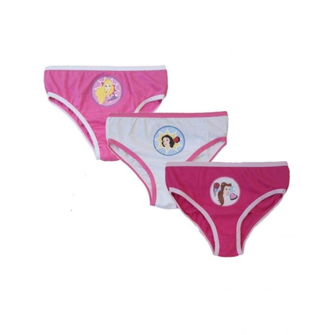 Character Panties 3pk Princesses 2/3yrs