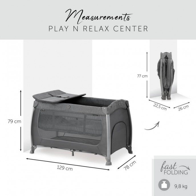 Hauck Play n Relax Centre Melange Charcoal
