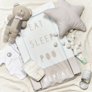 Obaby Changing Mat Eat Sleep Repeat Grey Obaby Changing Mat Eat Sleep Repeat Grey