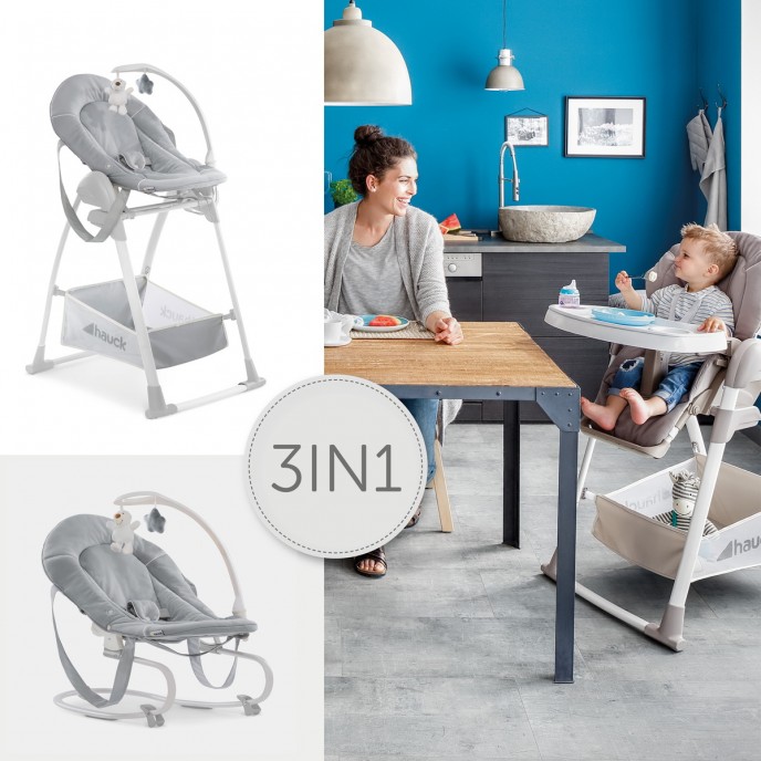 Hauck Sit n Relax 3 in 1 Stretch Grey