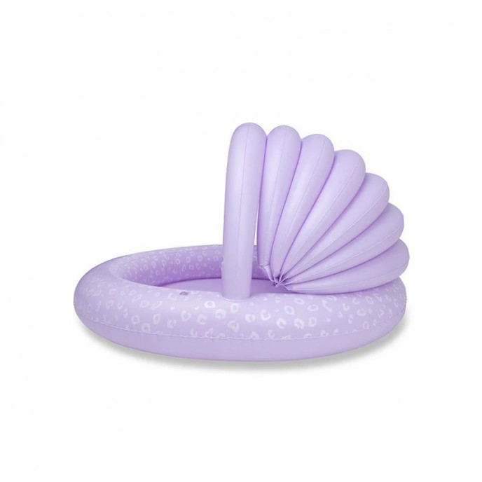 Swim Essentials Pool with Canopy 100cm Lilac Leopard