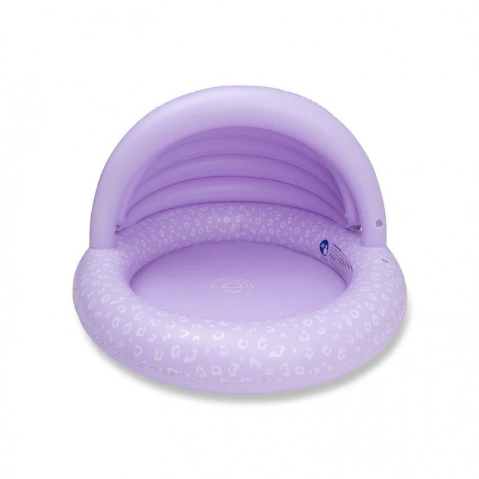 Swim Essentials Pool with Canopy 100cm Lilac Leopard