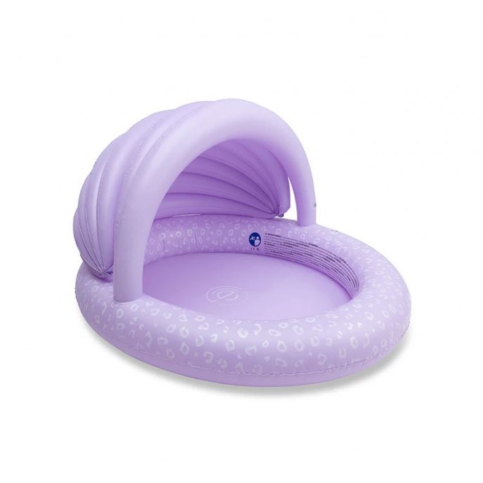 Swim Essentials Pool with Canopy 100cm Lilac Leopard