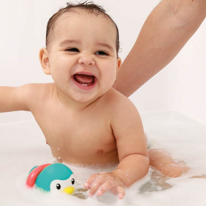 Infantino Kick and Swim Penguin Bath Toy