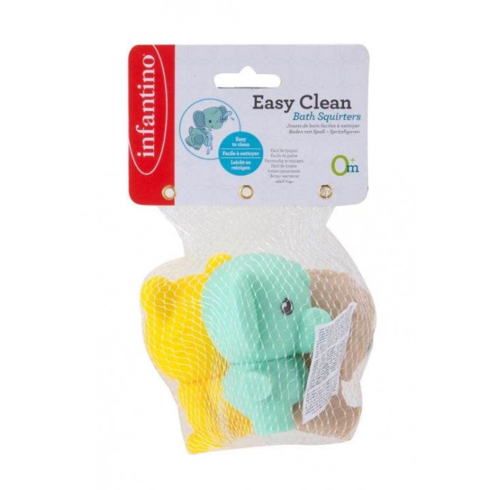 Infantino Senso Plug and Squirt Easy Clean Bath Toys Jungle 3pk