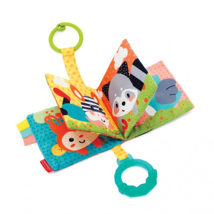 Infantino Link Squeak Crinkle Book Animals