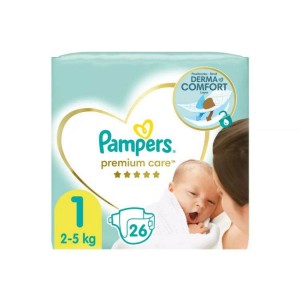 Pampers Nappies New Baby Size 1 (2-5kg) 26pc Pampers Nappies New Baby Size 1 (2-5kg) 26pc