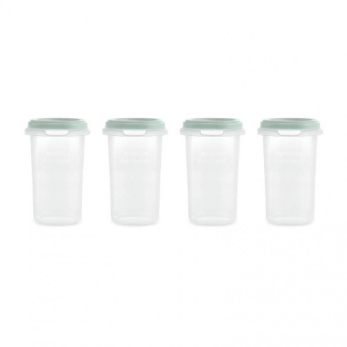 Miniland Storage Pots 4pc 330ml Mint Miniland Storage Pots 4pc 330ml Mint