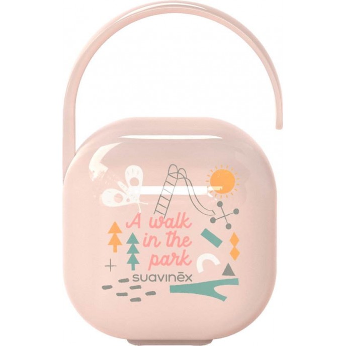 Suavinex Duo Soother Holder Park Pink