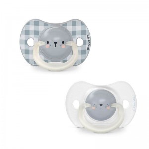 Suavinex Soother Physiological Silicone 0/6m Night Bear Blue Suavinex Soother Physiological Silicone 0/6m Night Bear Blue