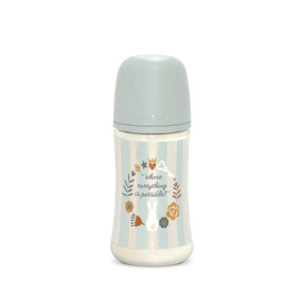 Suavinex Bottle 270ml Wonderland Light Blue Text
