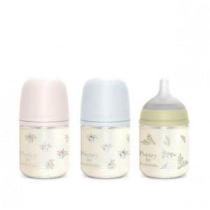 Suavinex Bottle Glass 150ml Poetry Blue