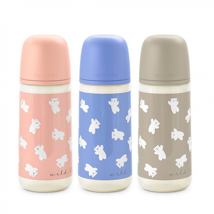 Suavinex Bottle 360ml Wild Bear Blue