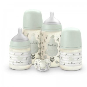 Suavinex Essential Bottle Set Birdies Mint