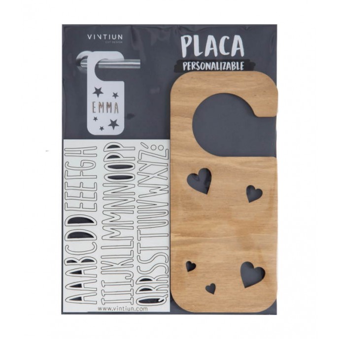 Vintiun Personalised Door Hanger Heart Wood Vintiun Personalised Door Hanger Heart Wood