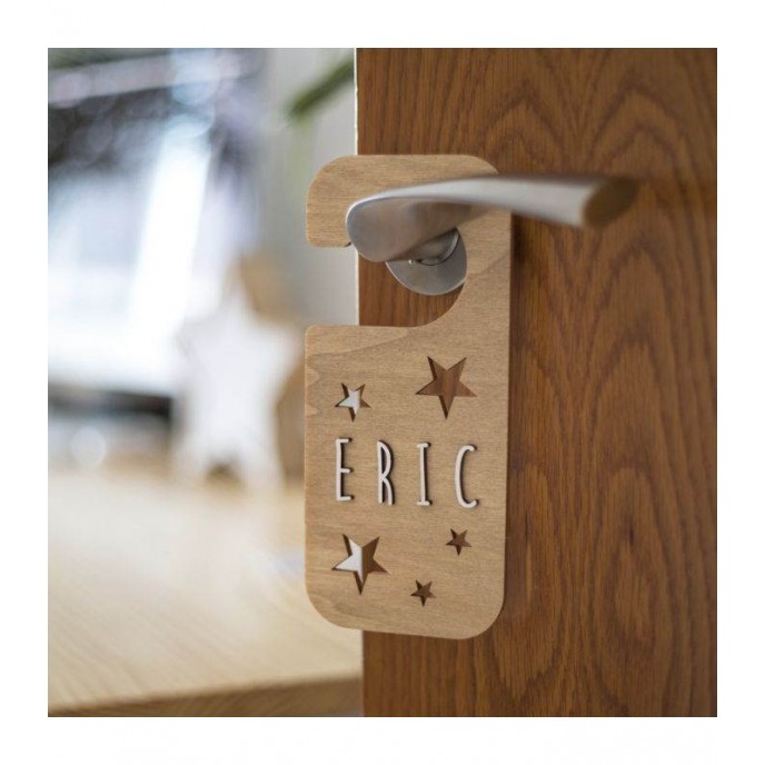 Vintiun Personalised Door Hanger Stars Wood