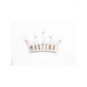 Vintiun Personalised Plaque Crown White Vintiun Personalised Plaque Crown White