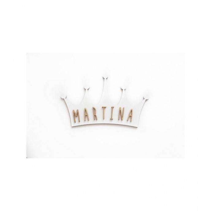 Vintiun Personalised Plaque Crown White