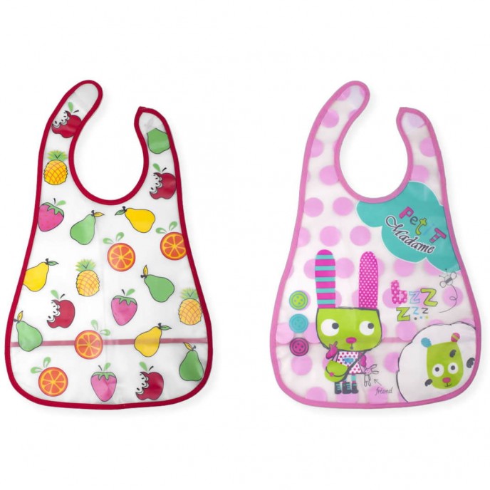 Interbaby Bib Peva 2pk Fruits