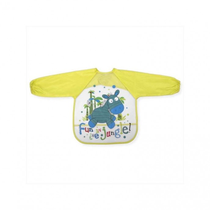 Interbaby Bib Long Sleeves Jungle Yellow