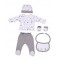 Interbaby Gift Set 5pc Little Indian Gray