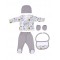 Interbaby Gift Set 5pc Jungle Gray Interbaby Gift Set 5pc Jungle Gray