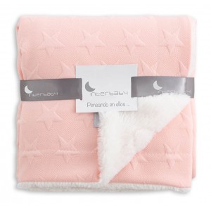 Interbaby Blanket Fleece Star Pink Interbaby Blanket Fleece Star Pink