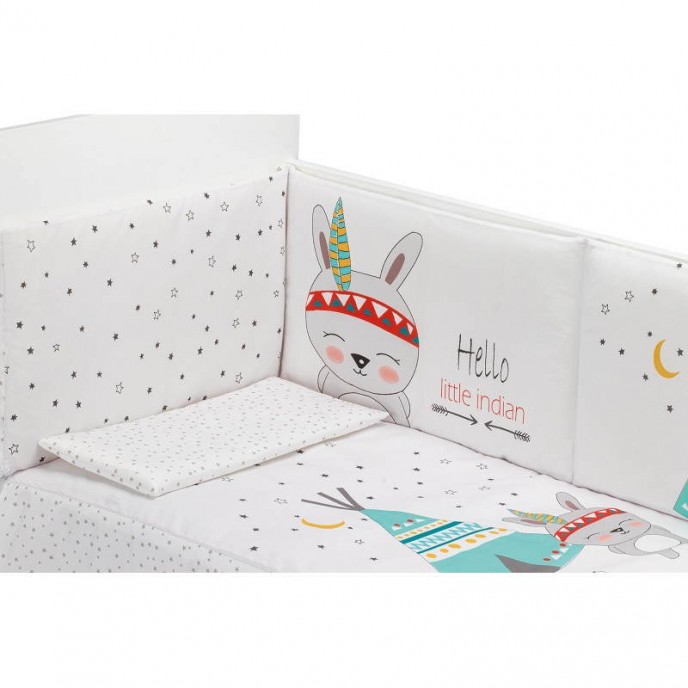 Interbaby Bedding Set Little Indian White