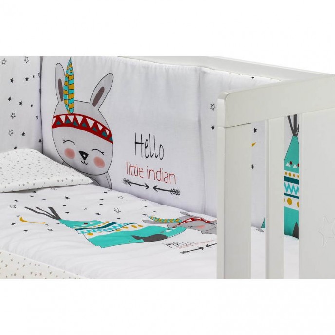 Interbaby Bedding Set Little Indian White