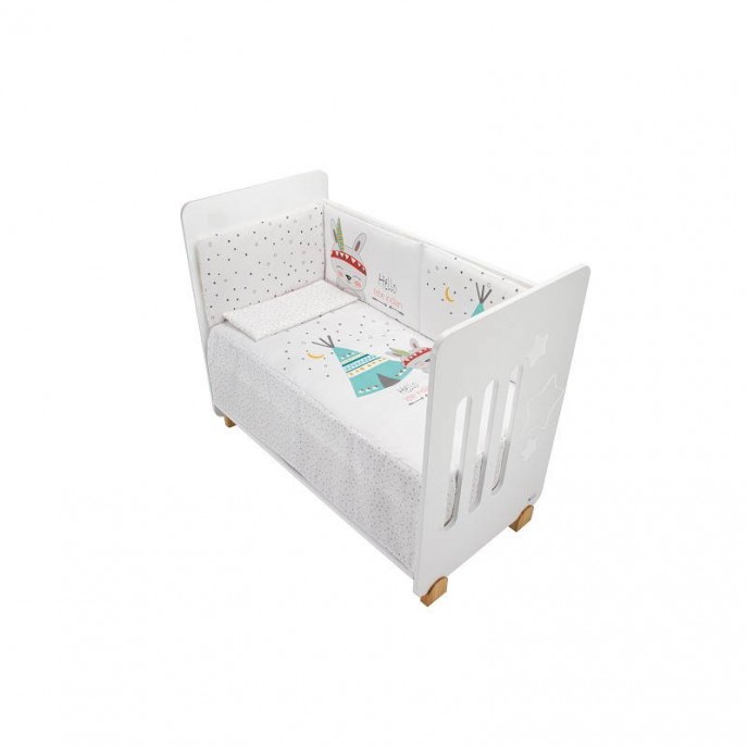 Interbaby Bedding Set Little Indian White