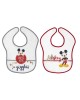 Interbaby Bib Waterproof 2pk Mickey Giggles