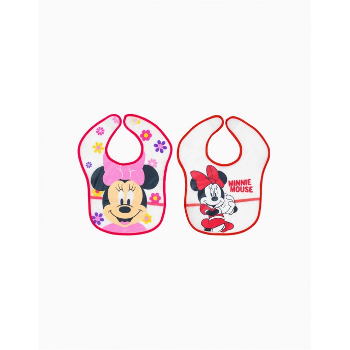 Interbaby Bib Waterproof 2pk Minnie Flowers