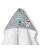 Interbaby Hooded Towel Little Indian White Gray