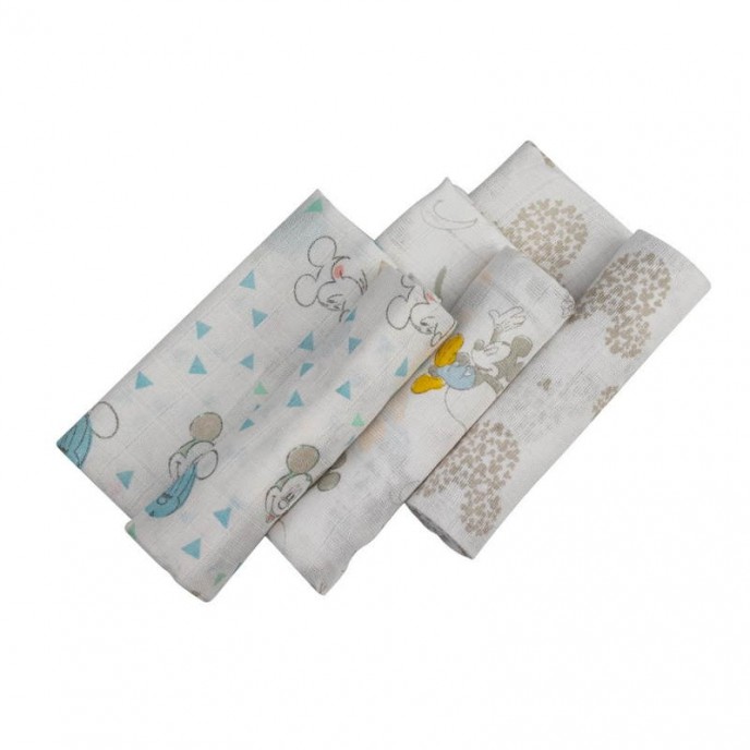 Interbaby Muslins 3pk Mickey