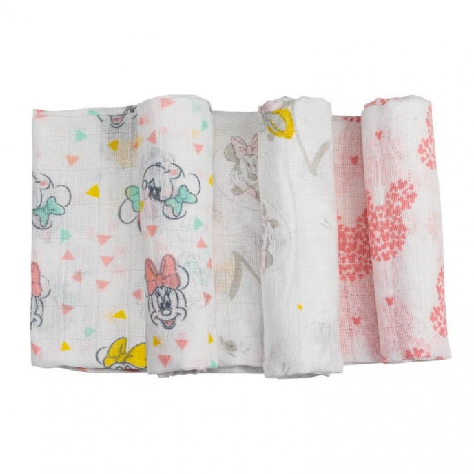 Interbaby Muslins 3pk Minnie