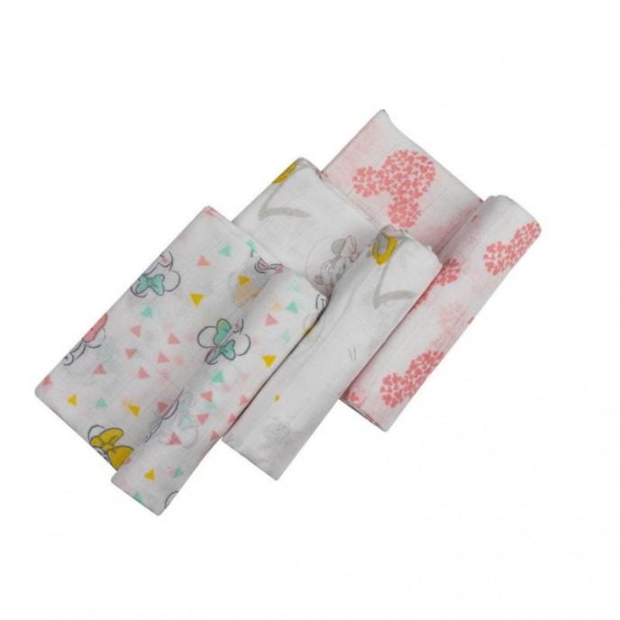 Interbaby Muslins 3pk Minnie