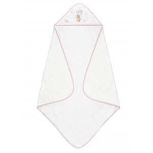 Interbaby Hooded Towel Minnie White Pink Interbaby Hooded Towel Minnie White Pink