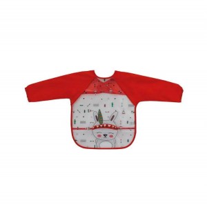 Interbaby Bib Long Sleeve Indian Red Interbaby Bib Long Sleeve Indian Red