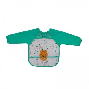Interbaby Bib Long Sleeves  Lion Mint Interbaby Bib Long Sleeves  Lion Mint