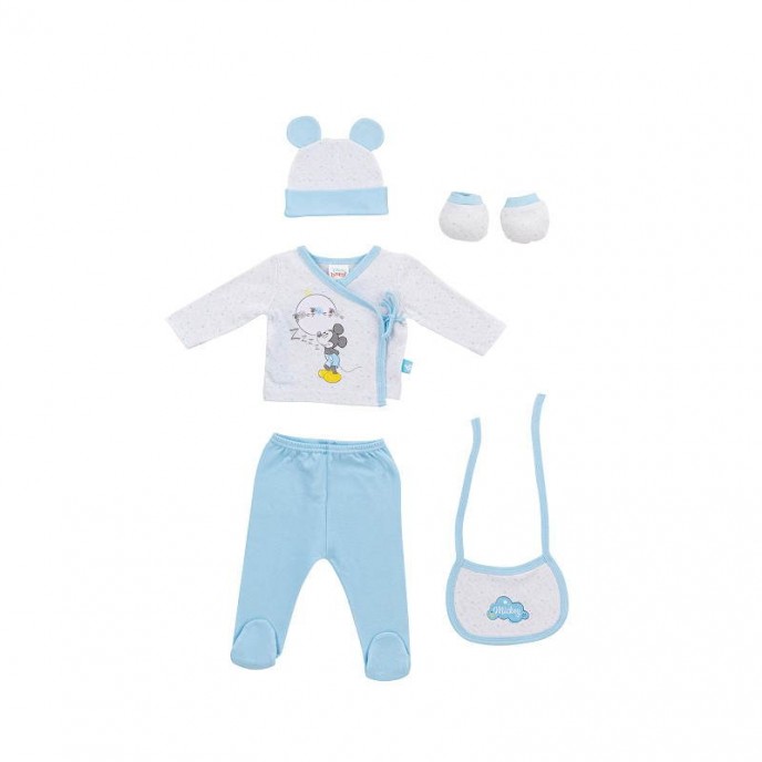 Interbaby Gift Set 5pc Mickey Blue Sheep