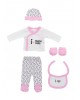 Interbaby Gift Set 5pc Mama Papa Pink