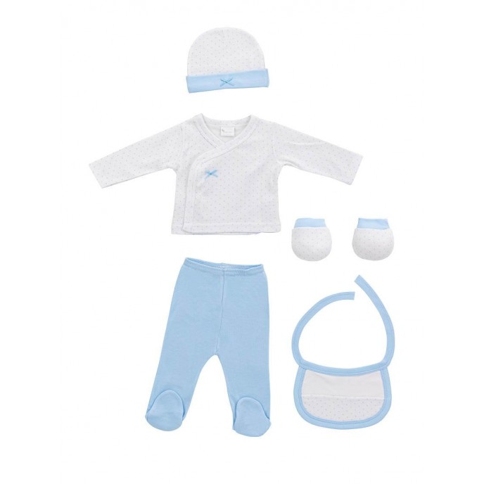 Interbaby Gift Set 5pc Bamboo Blue
