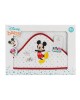 Interbaby Hooded Towel Mickey Geo White Red