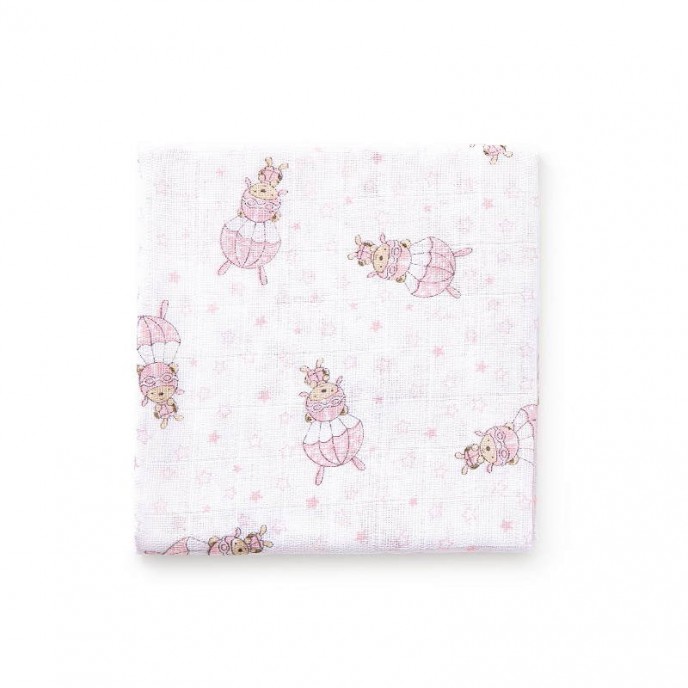 Interbaby Muslins 3pk Parachute Pink Interbaby Muslins 3pk Parachute Pink
