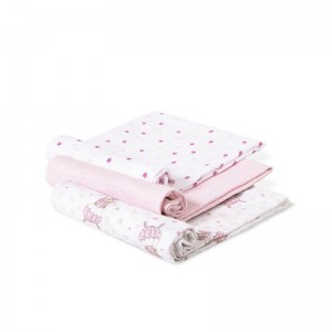 Interbaby Muslins 3pk Parachute Pink Interbaby Muslins 3pk Parachute Pink