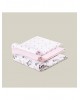 Interbaby Muslins 3pk Panda Pink