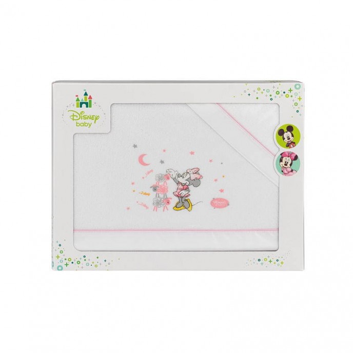 Interbaby Cot Sheets Set Flanelle 3pc Minnie Pink