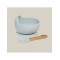 Interbaby Silicone Suction Bowl with Spoon Blue Interbaby Silicone Suction Bowl with Spoon Blue
